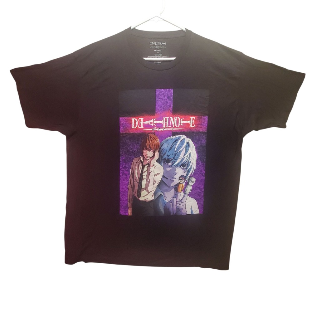 Death Note T-Shirt Mens XL Black Anime Manga Graphic Tee Light & Near Viz Media
